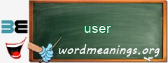 WordMeaning blackboard for user